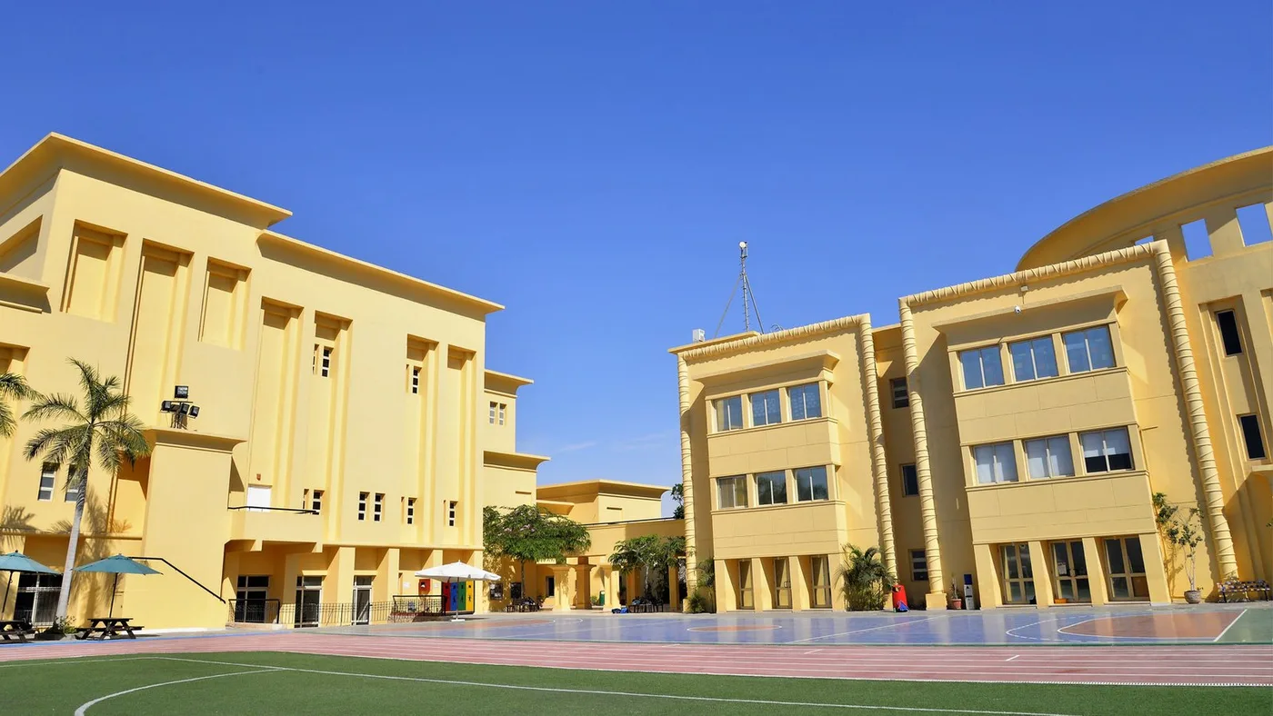 School buildings and outdoor courts at the MBIS campus